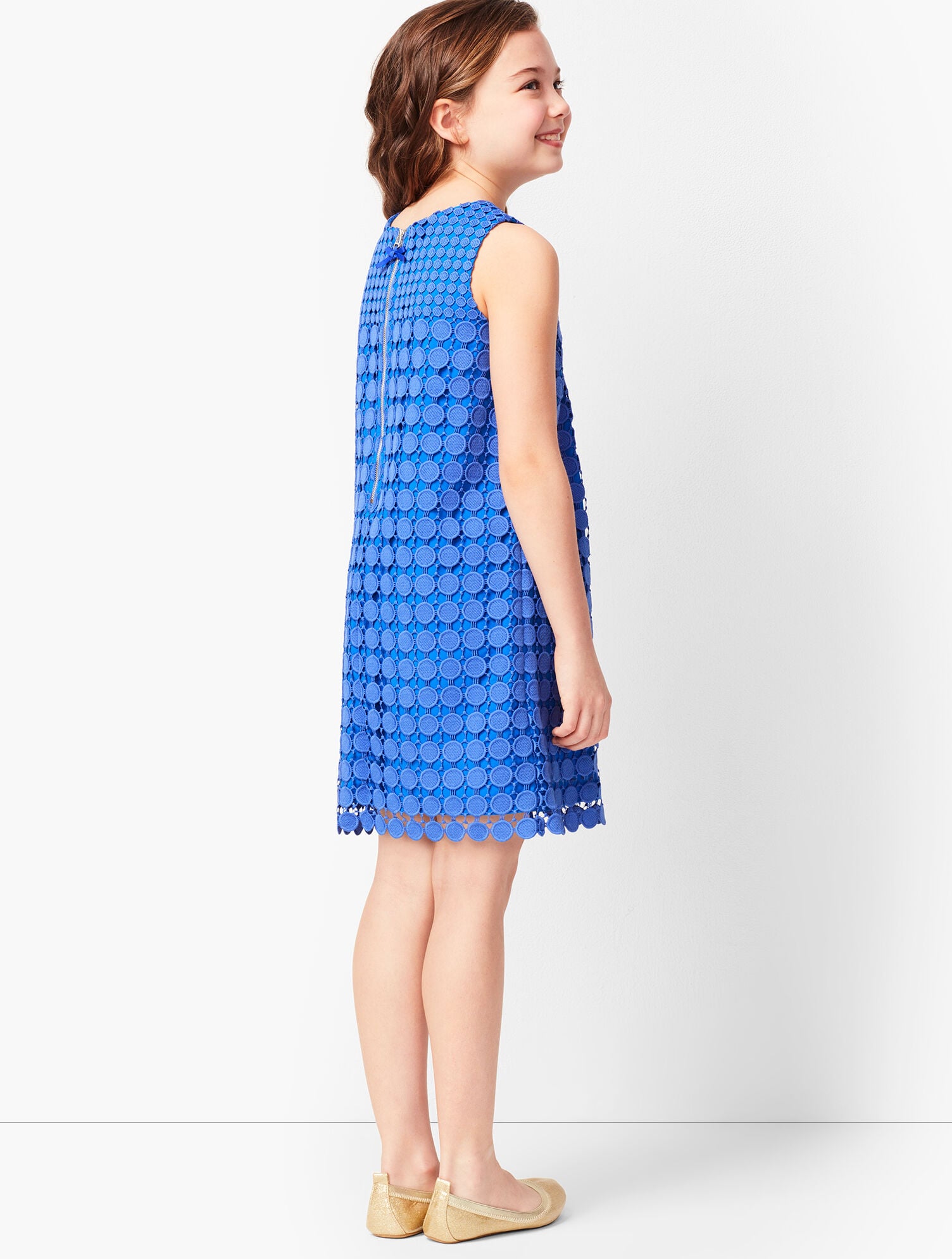 Girls Circle-Lace Sheath Dress