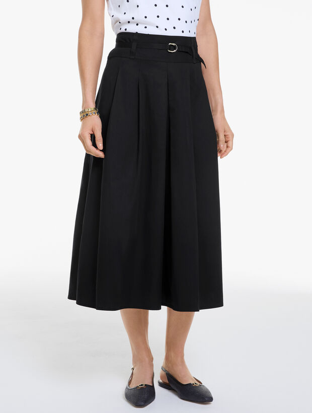 Fit &amp; Flare Twill Skirt