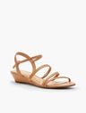 Capri Multi-Strap Mini-Wedge Sandals - Nappa Leather