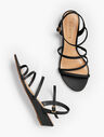 Capri Multi-Strap Mini-Wedge Sandals - Nappa Leather