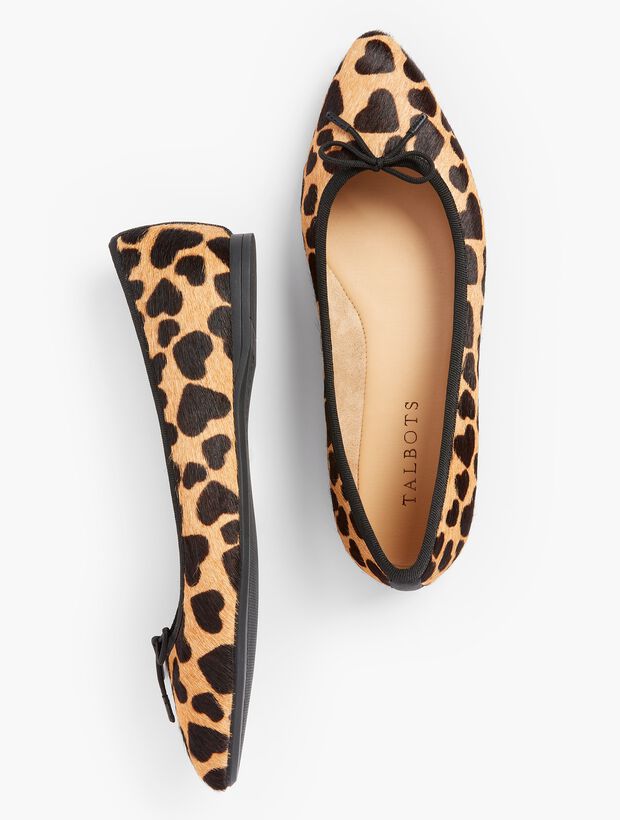 Poppy Ballet Flats - Haircalf Heart Design