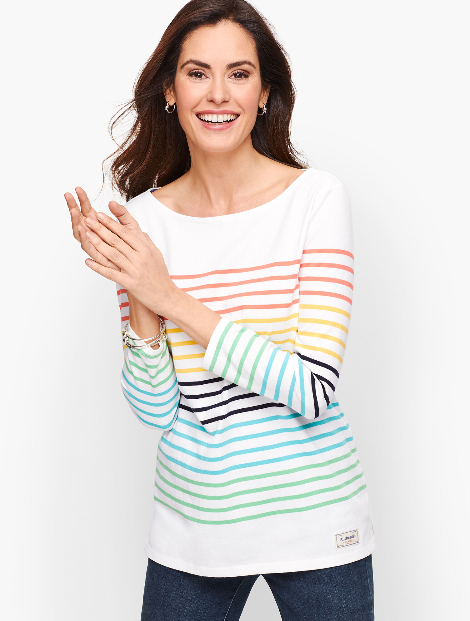 Authentic Talbots Tee - Long Beach Stripe