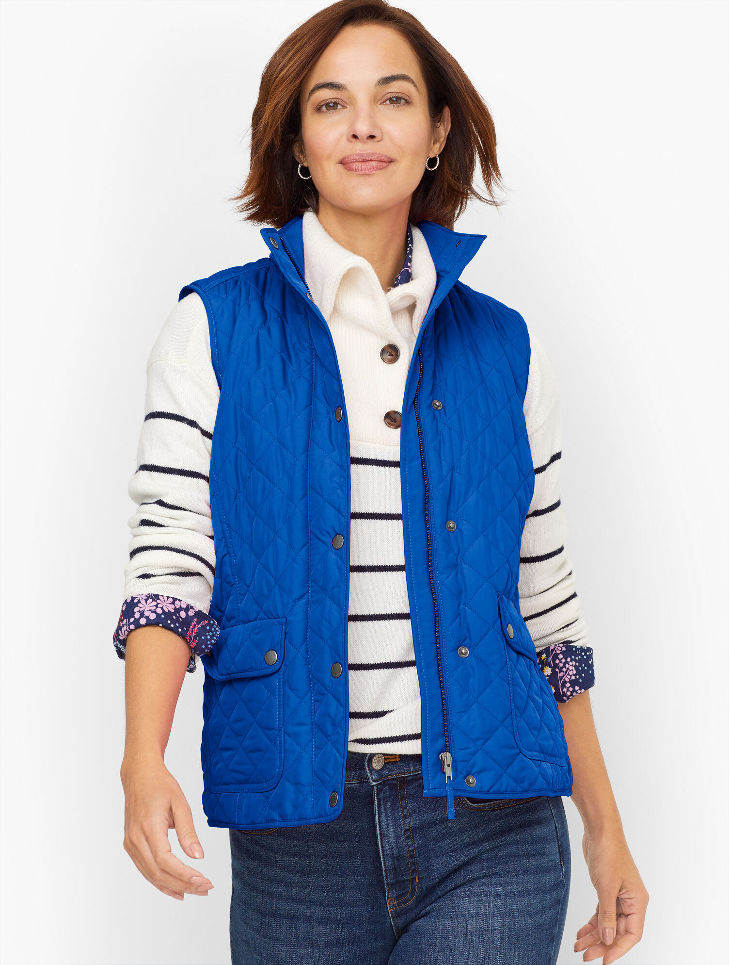 Diamond Quilted Vest | Talbots