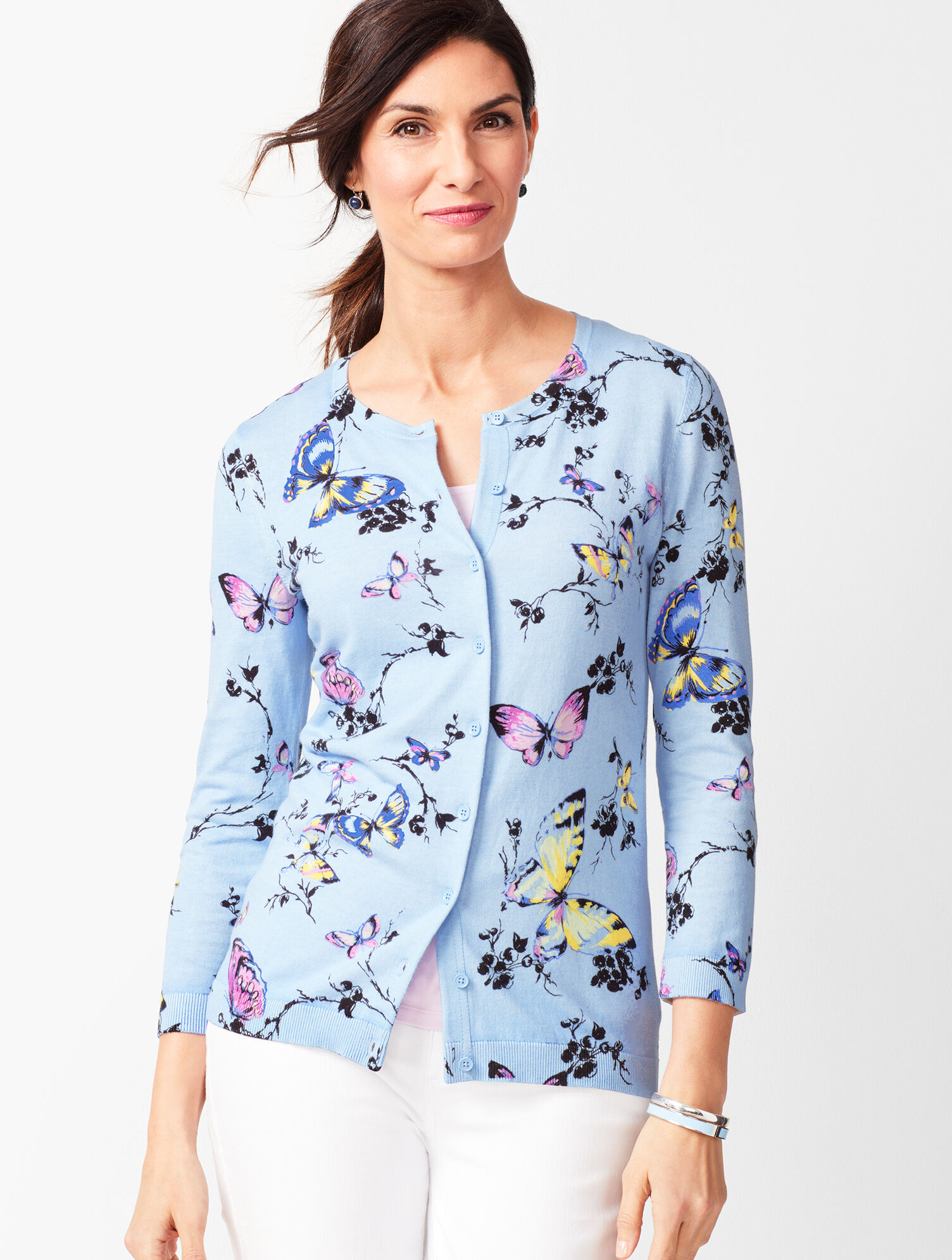 Charming Cardigan - Three-Quarter Sleeve - Butterfly