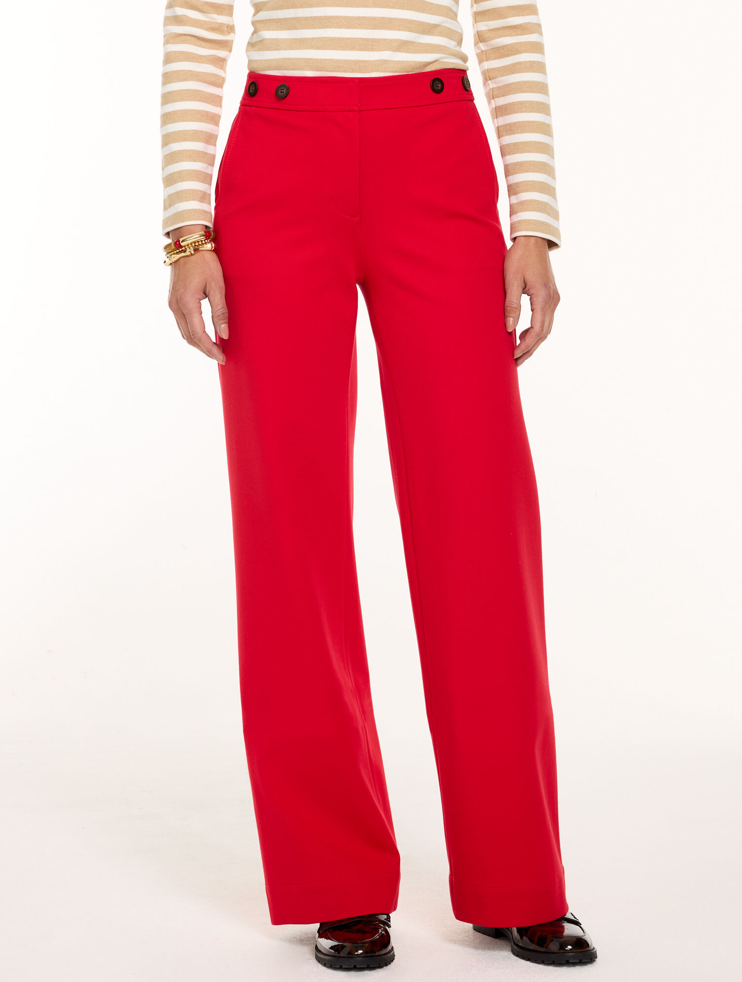 Polished Ponte Wide Leg Pants