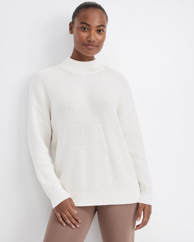 Organic Cotton Mock Neck Sweater