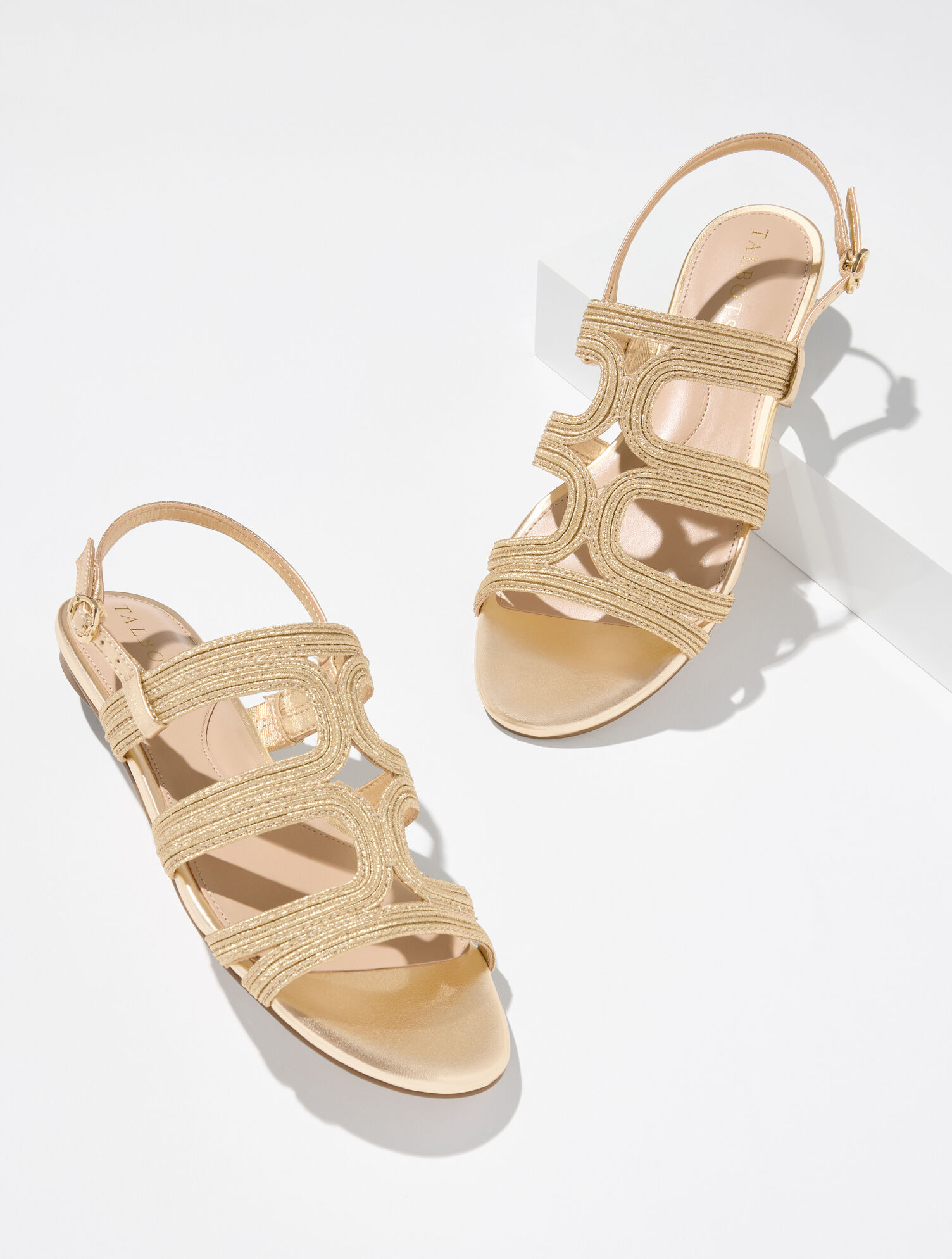 Kalen Raffia Cord Sandals - Metallic