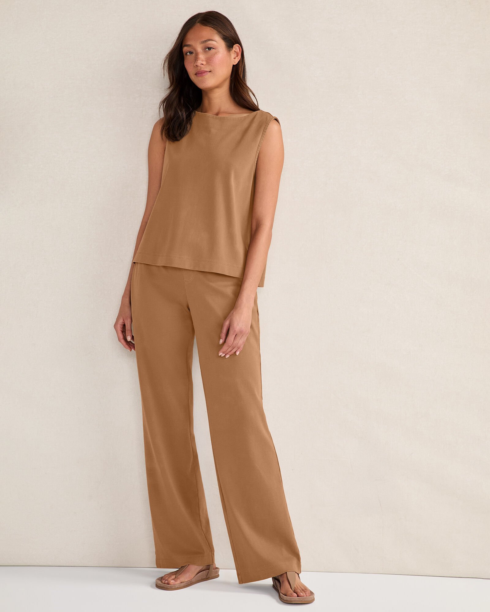 Organic Cotton Interlock Sleeveless Top