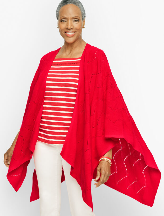 Talbots Ruanas Textured Knit Ruana | Talbots
