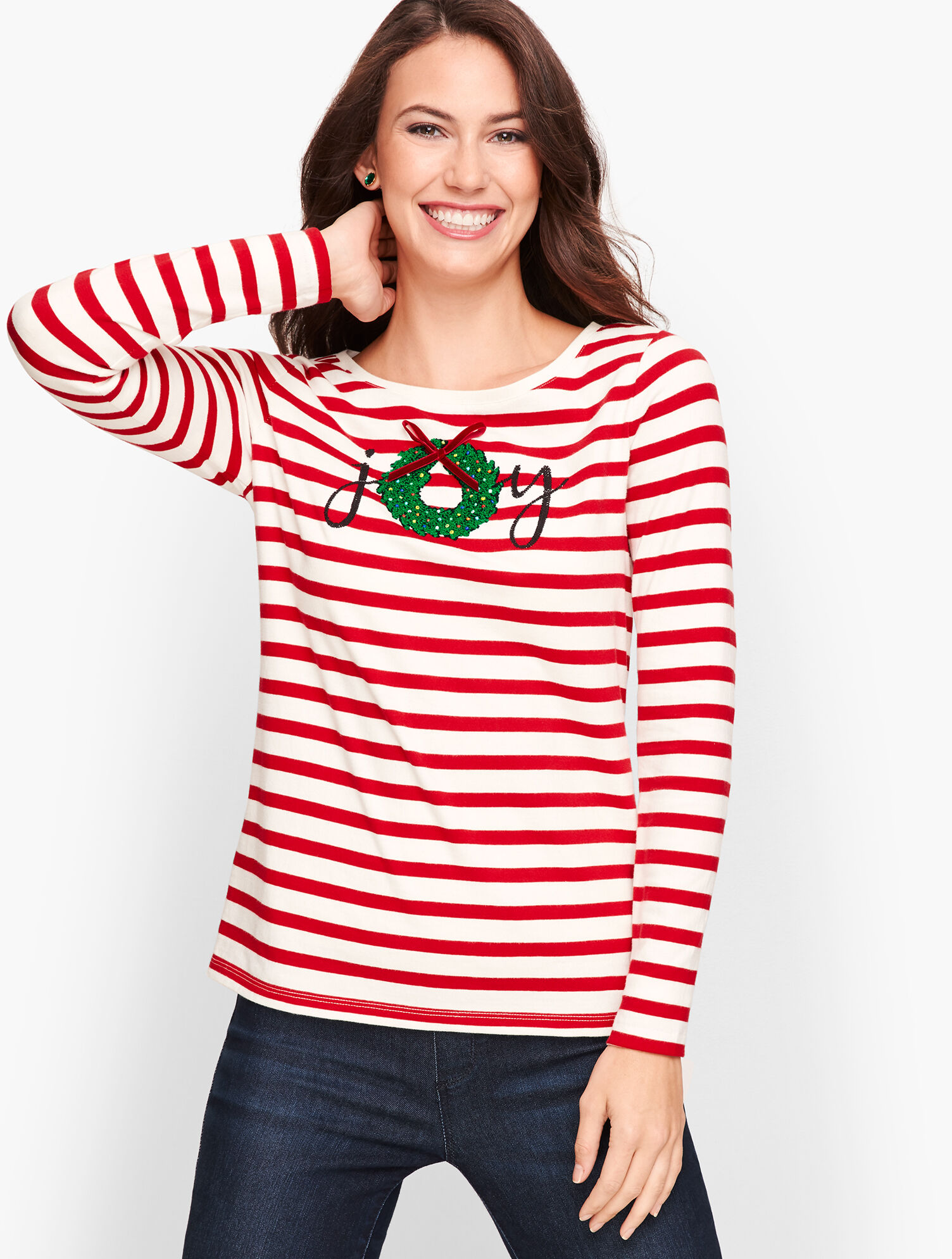 Embellished Joy Wreath Tee
