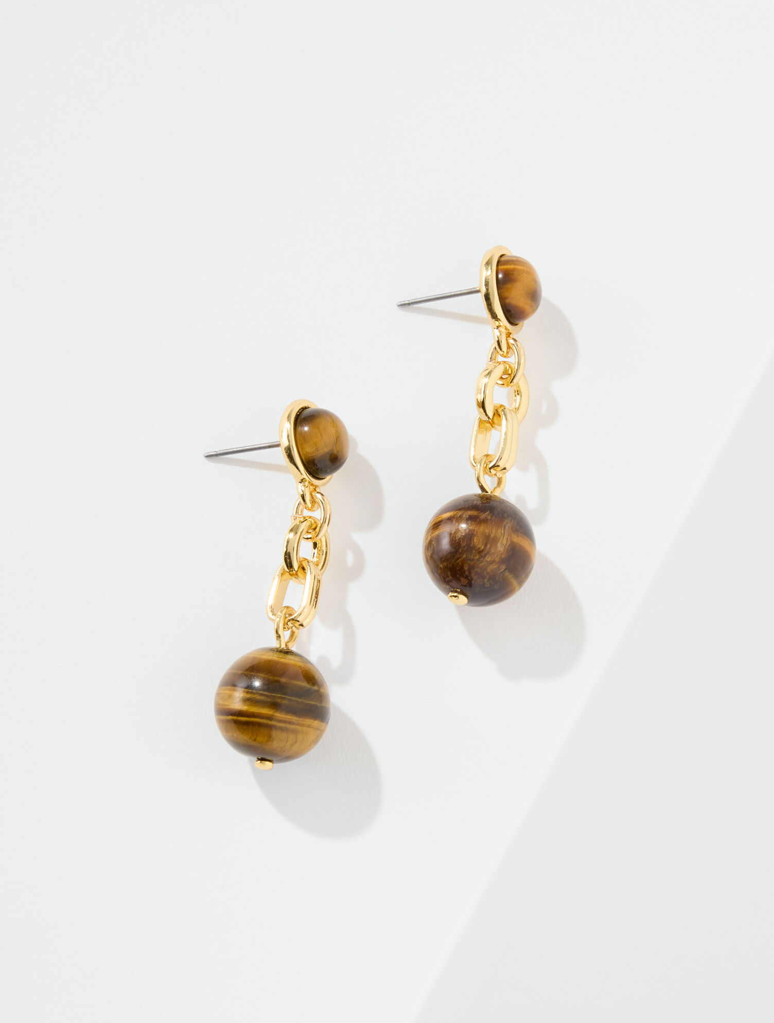Odette Tiger's Eye Drop Earrings