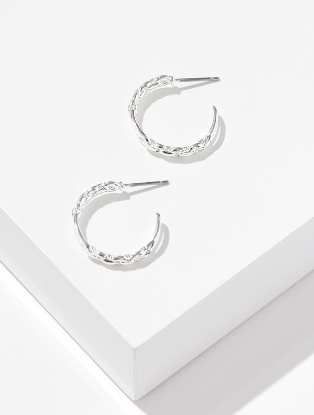 Delicate Chain Hoop Earrings