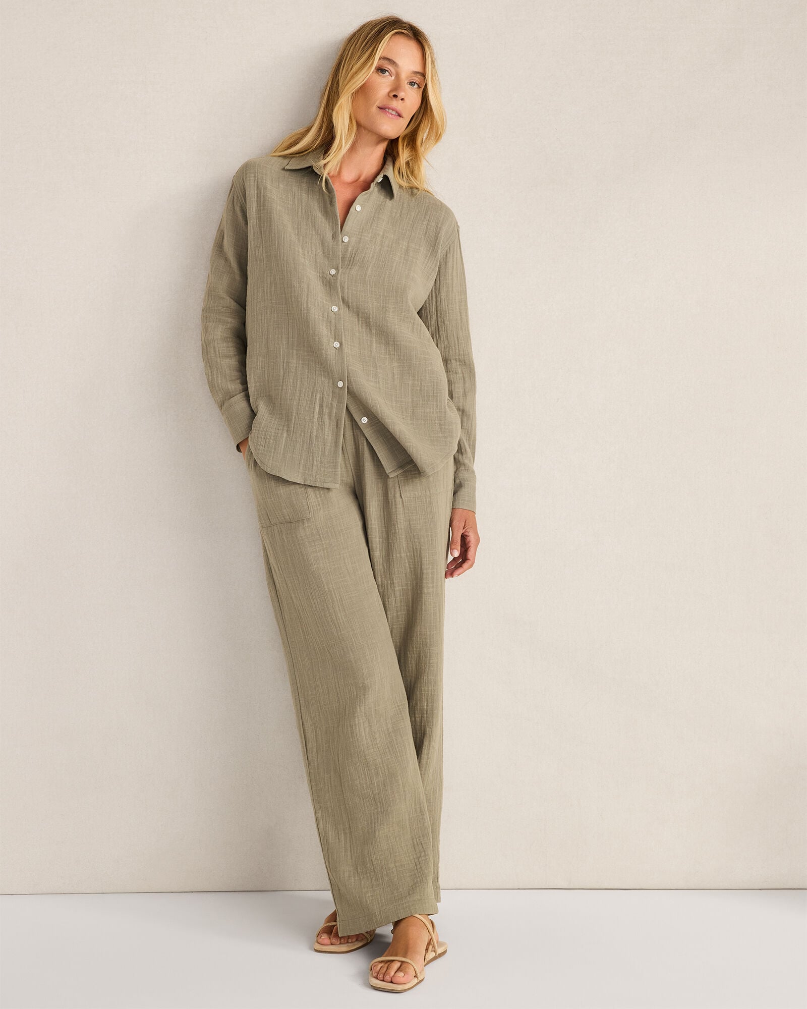 The Daily Shirt in Textured Cotton Gauze