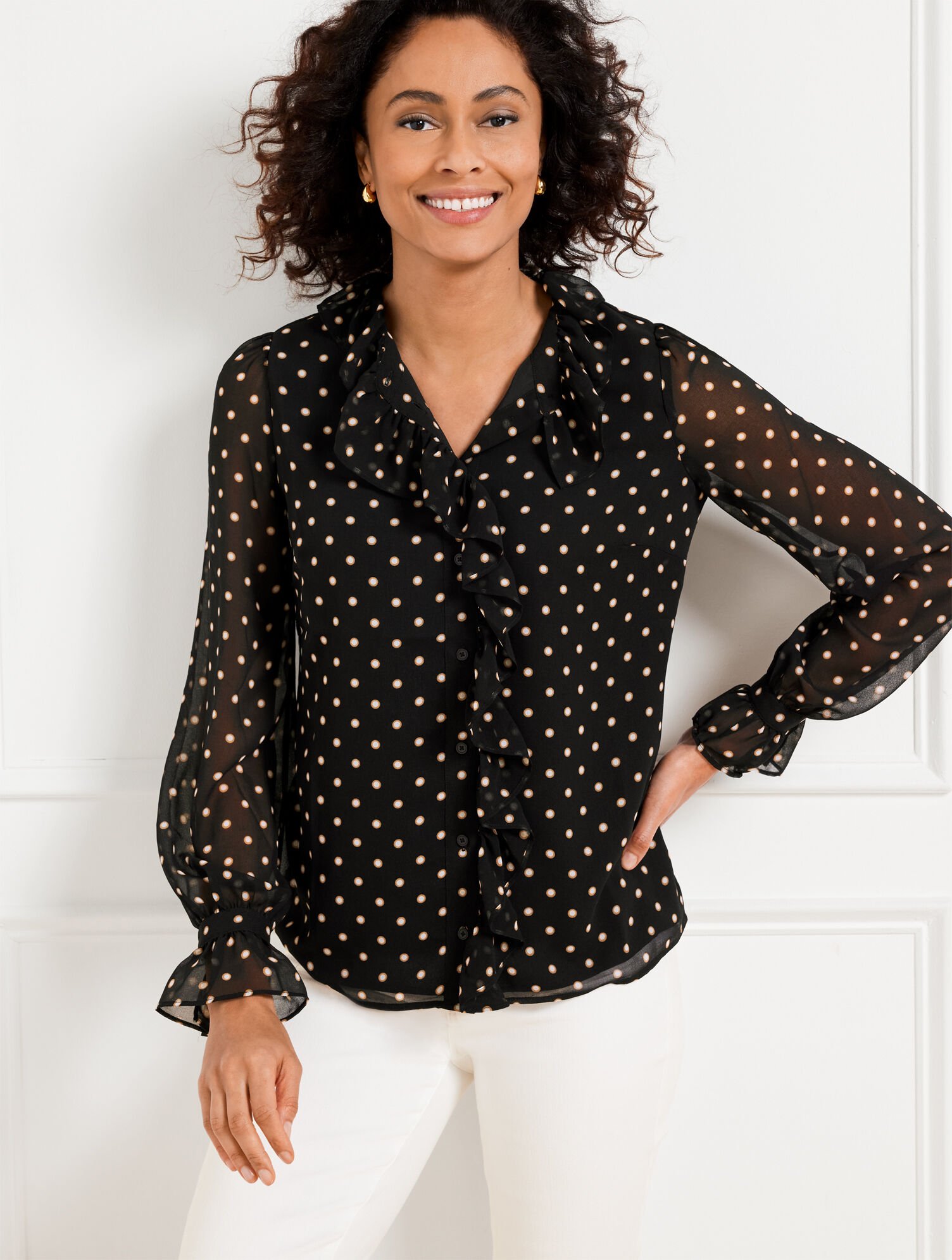 Ruffle Top - Daisy Dot | Talbots