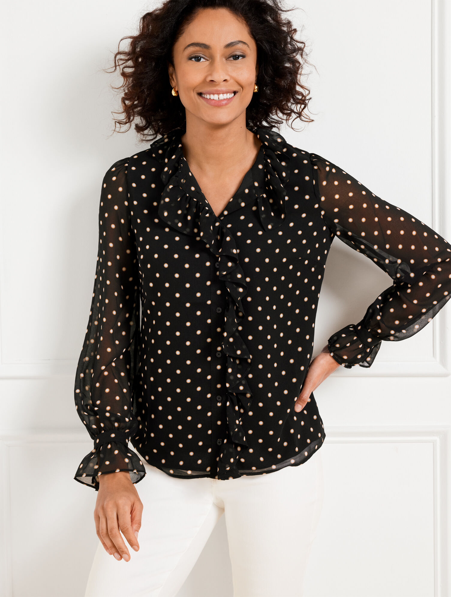 Ruffle Top - Daisy Dot | Talbots