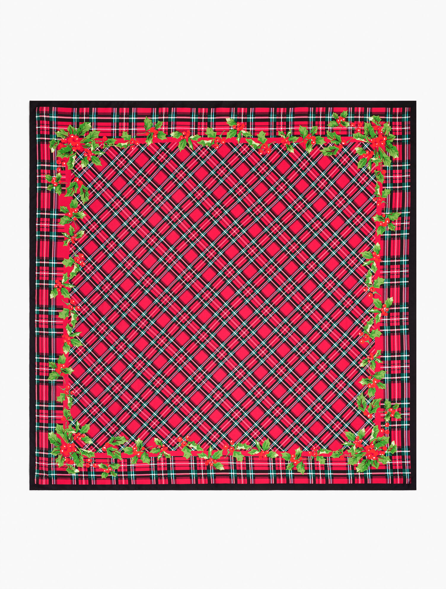 Apple Cider Plaid Silk Square Scarf Talbots