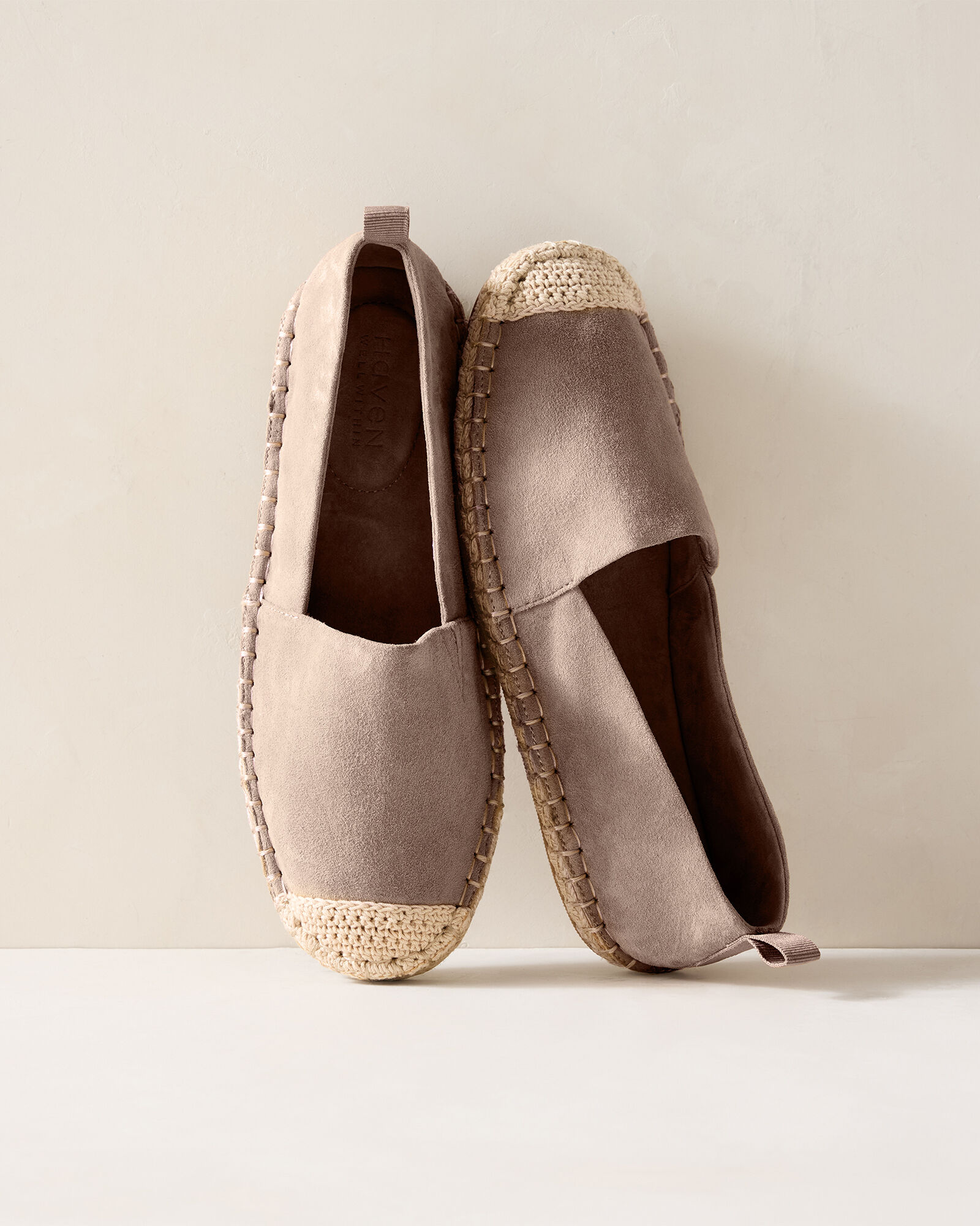 Suede Flat Espadrilles