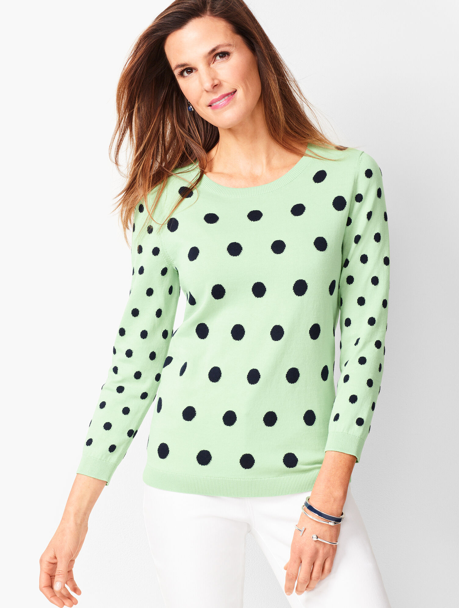 Intarsia Dot Sweater Talbots