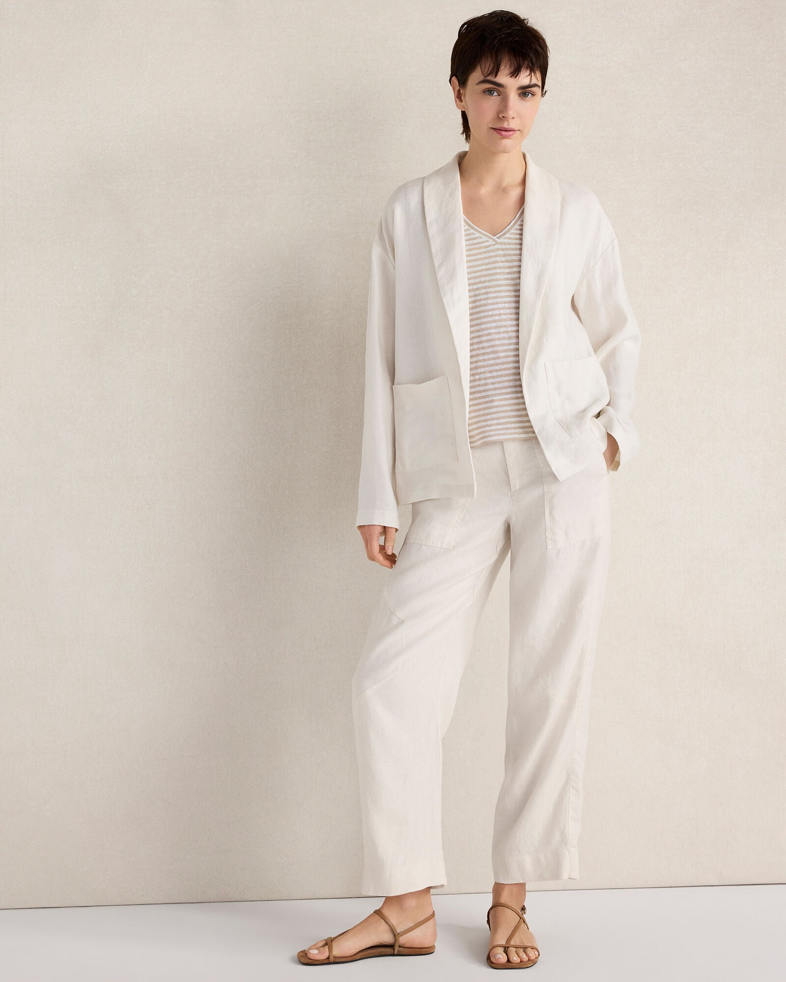 Heavyweight Linen Wide Leg Pants