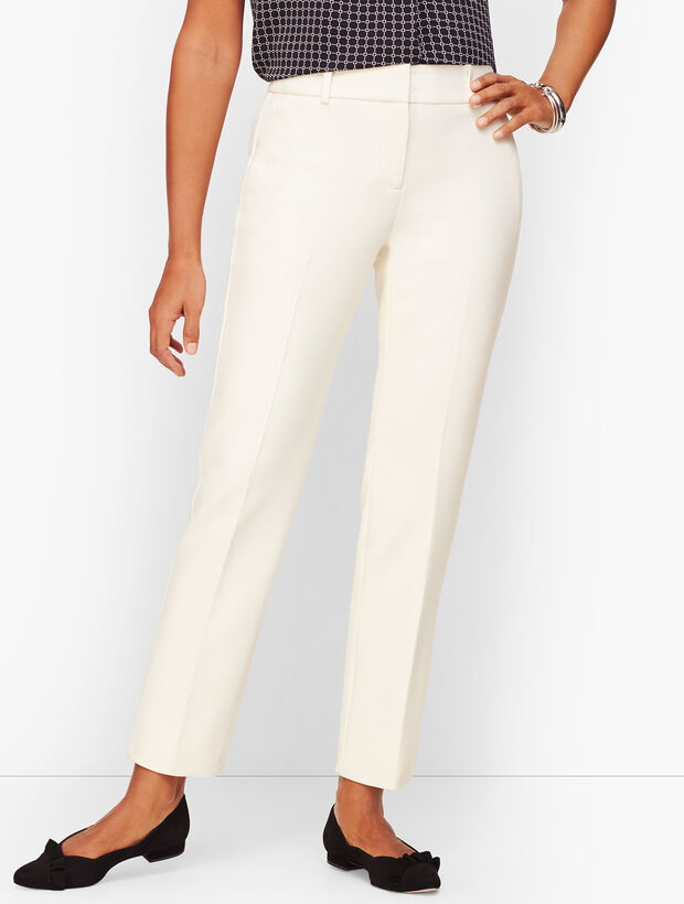 Talbots Hampshire Ankle Pants - Curvy Fit - Lined Ivory