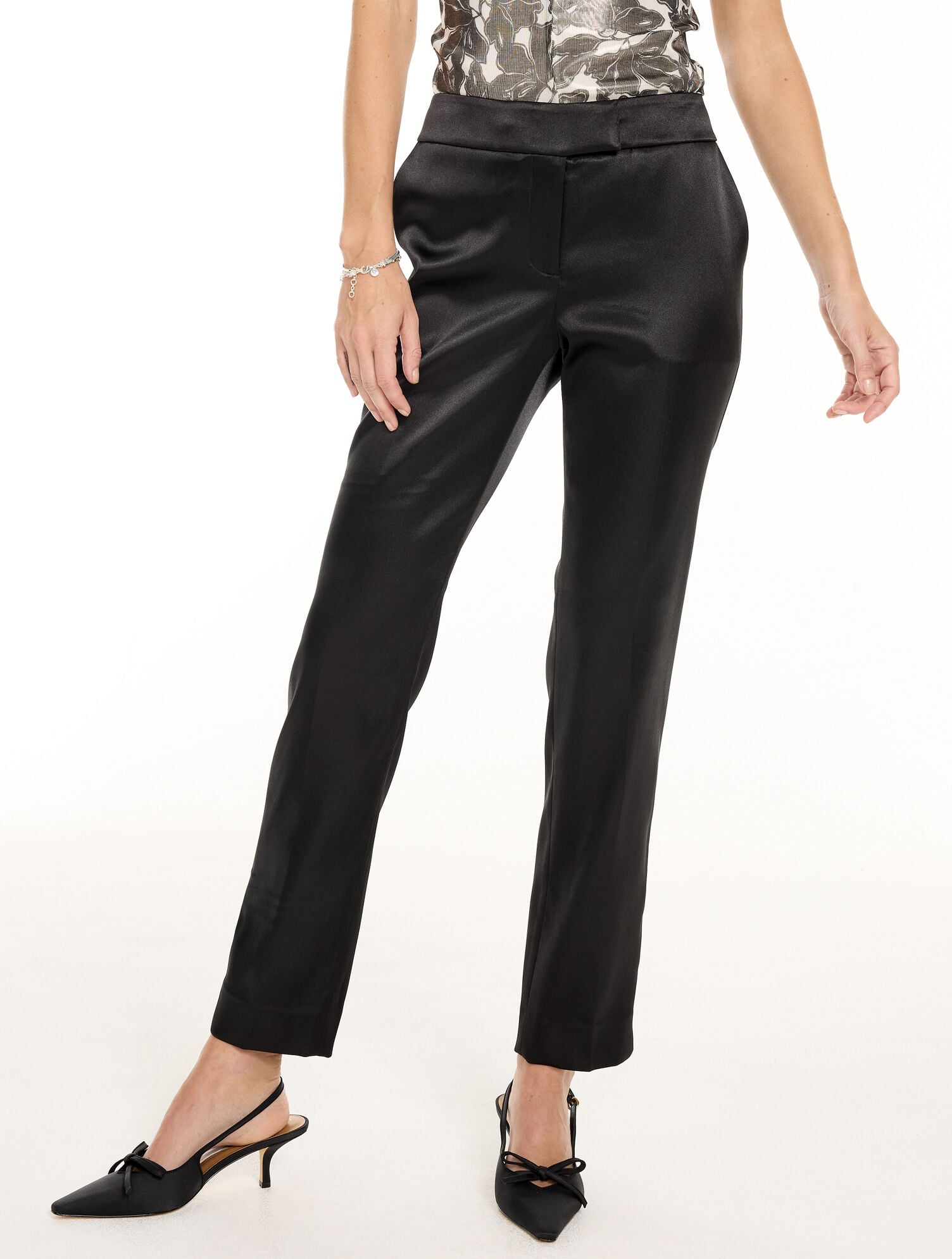 RSVP Satin Slim Leg Pants