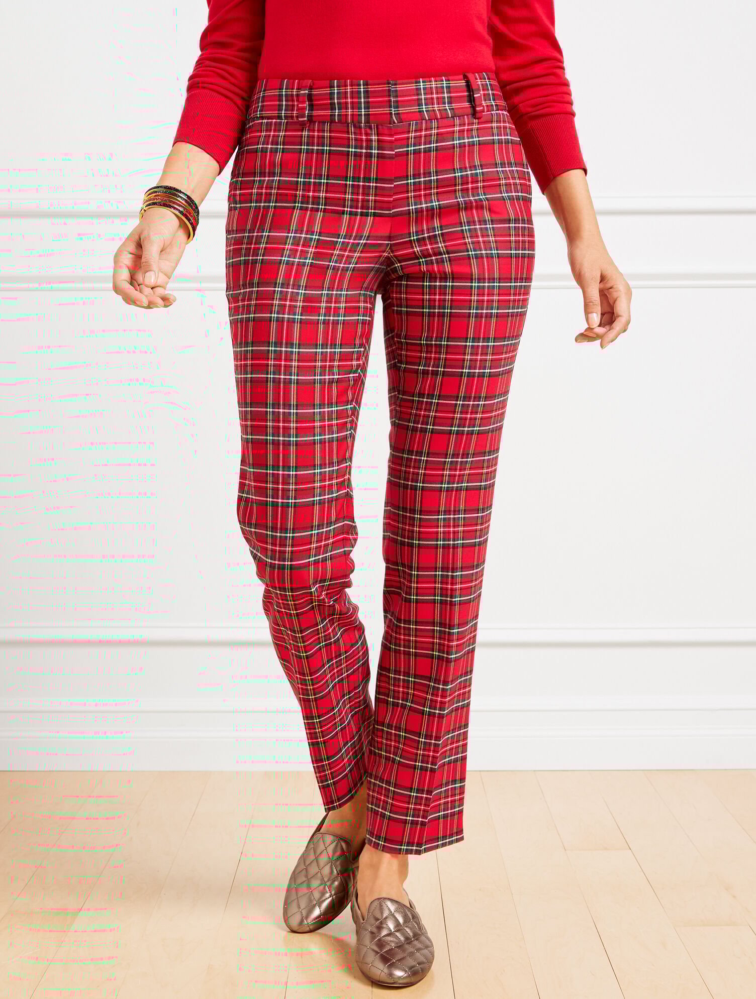 Talbots Hampshire Ankle Pants - Apple Cider Plaid | Talbots