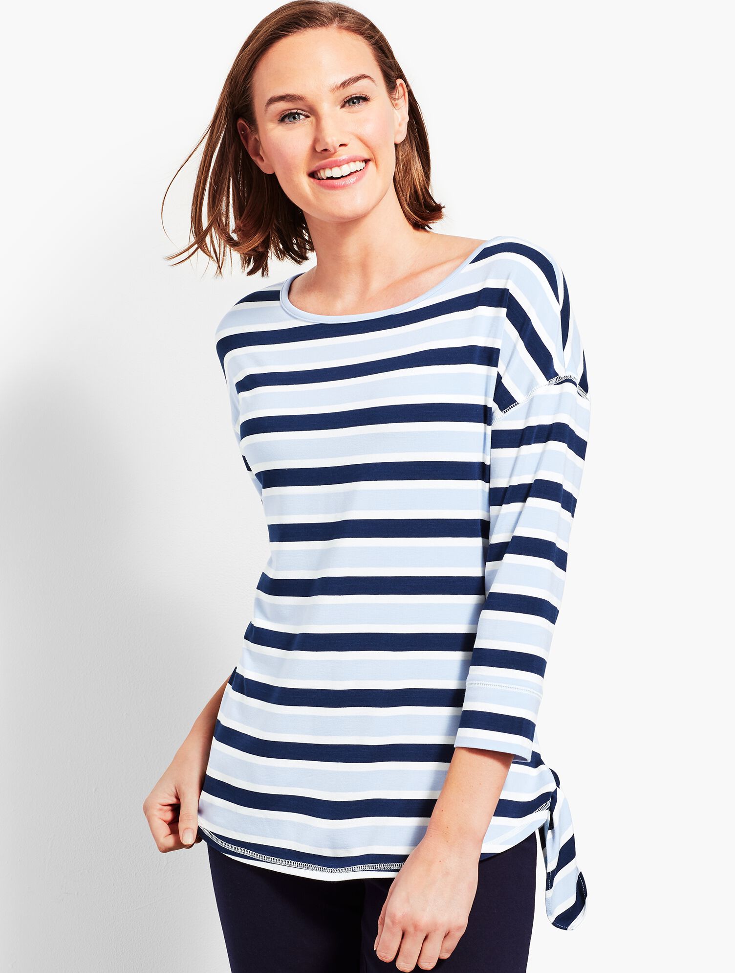 UPF 50+ Zingy Stripe Jersey Top | Talbots