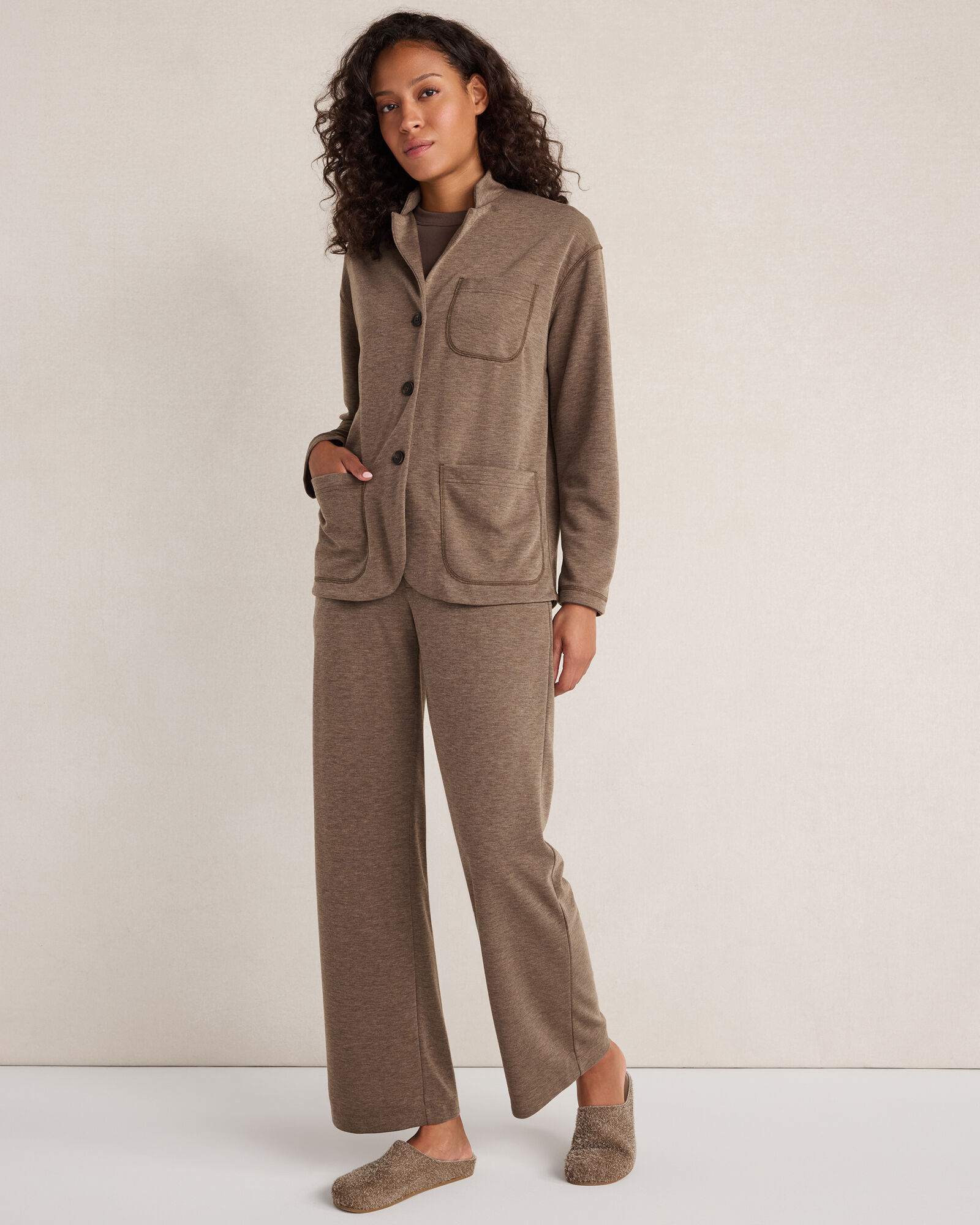 Soft Knit Straight Leg Trousers