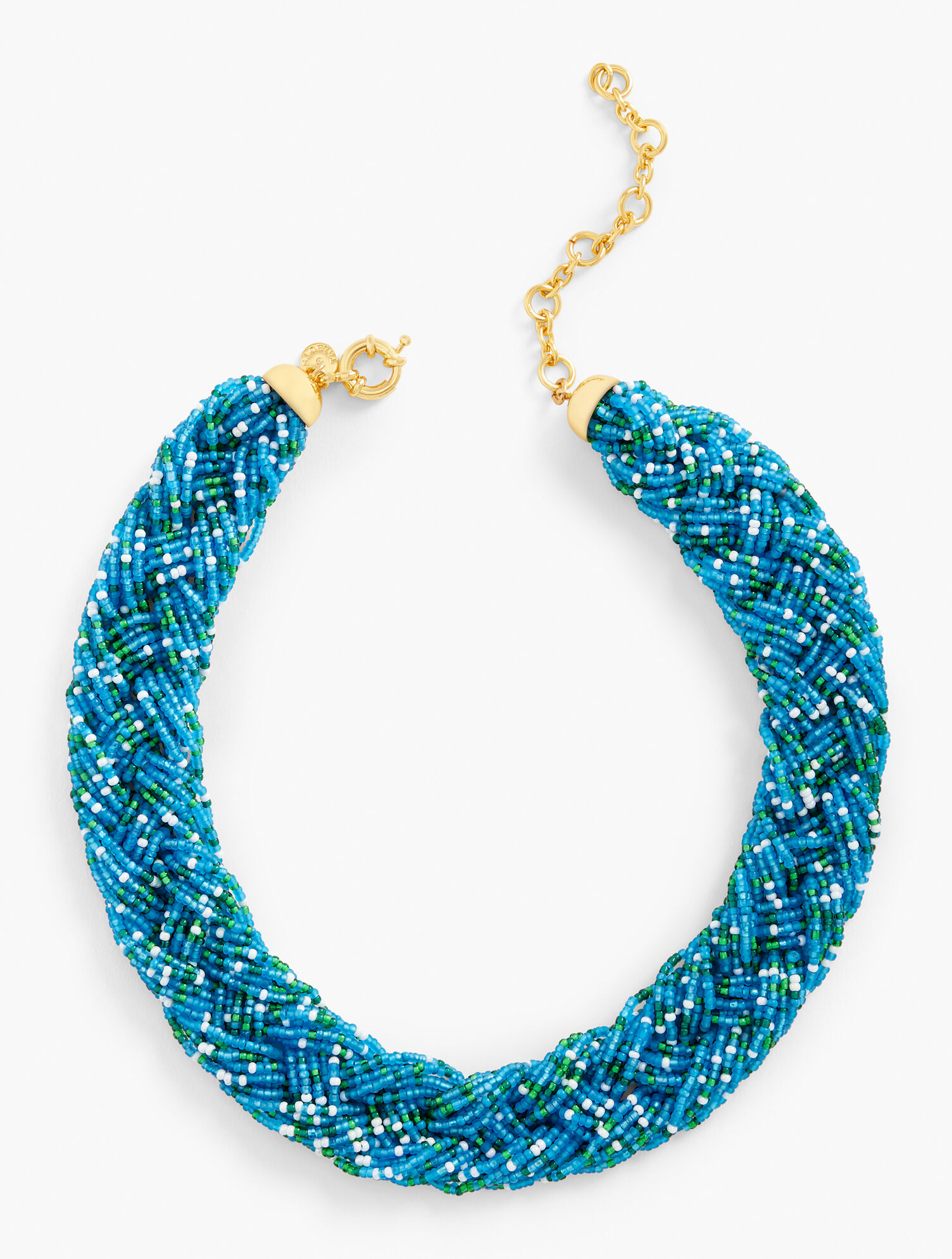 Braided Seed Bead Statement Necklace