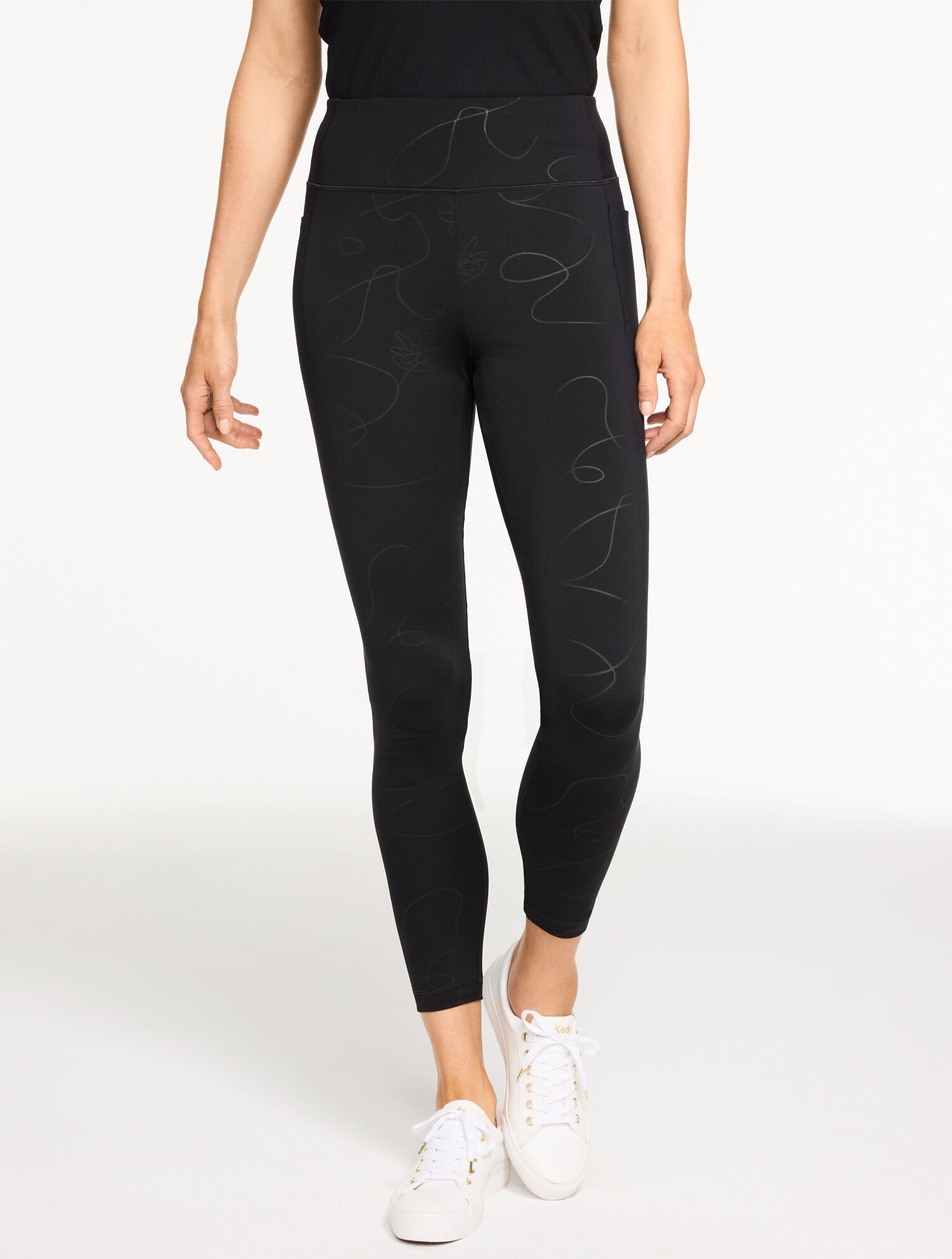 Out &amp; About Leggings - Linear Floral