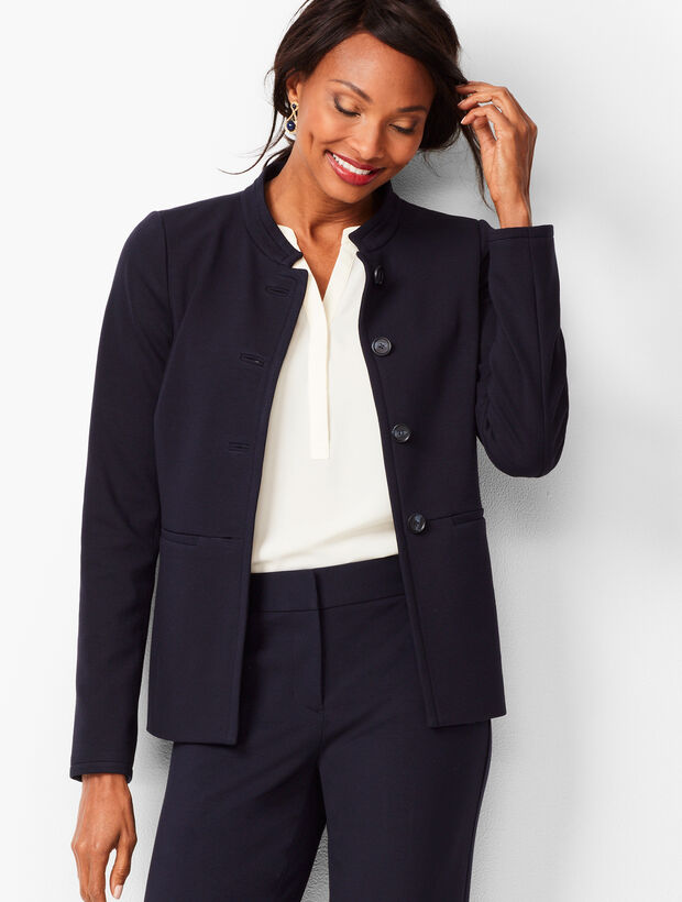 Italian Luxe Knit Four-Button Jacket