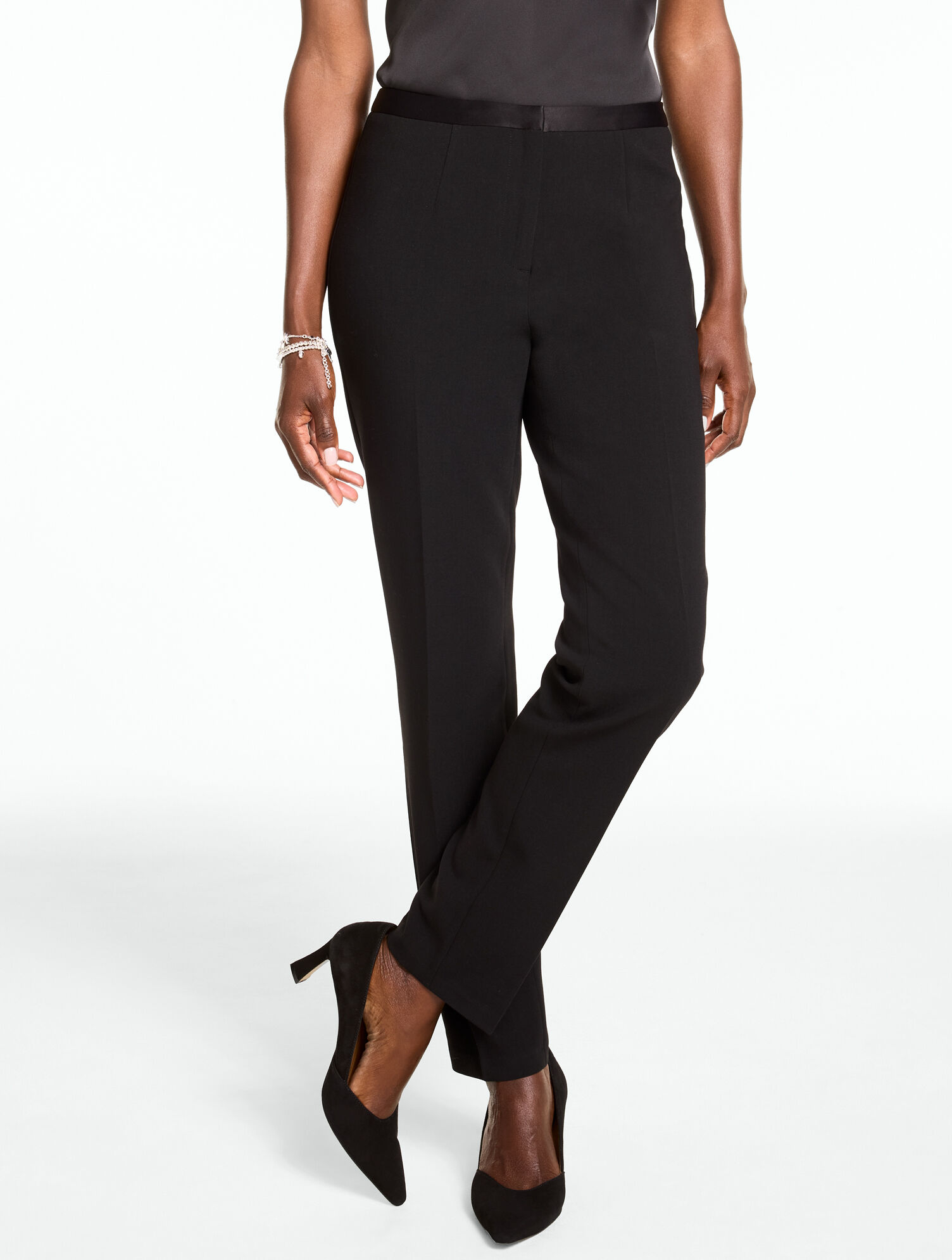 Lightweight Double Cloth Slim Ankle Pants