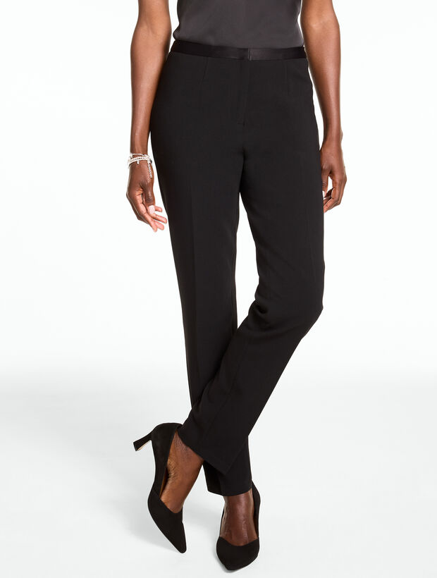 Lightweight Double Cloth Slim Ankle Pants