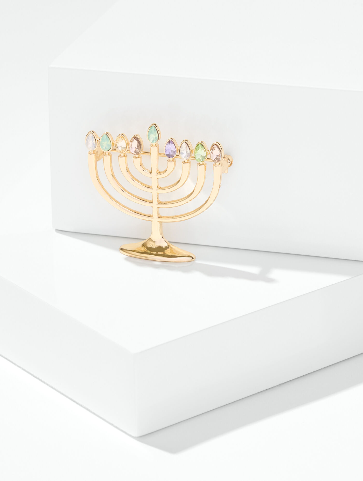 Modern Menorah Brooch