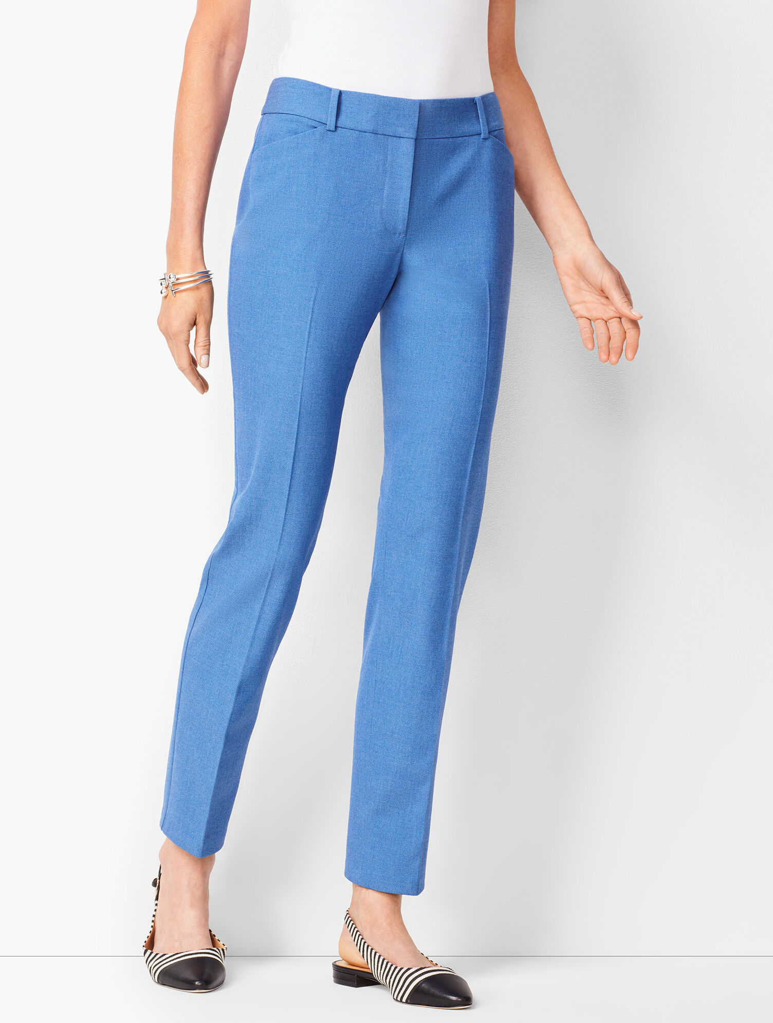 Talbots Hampshire Ankle Pants -  Diamond Blue Chambray