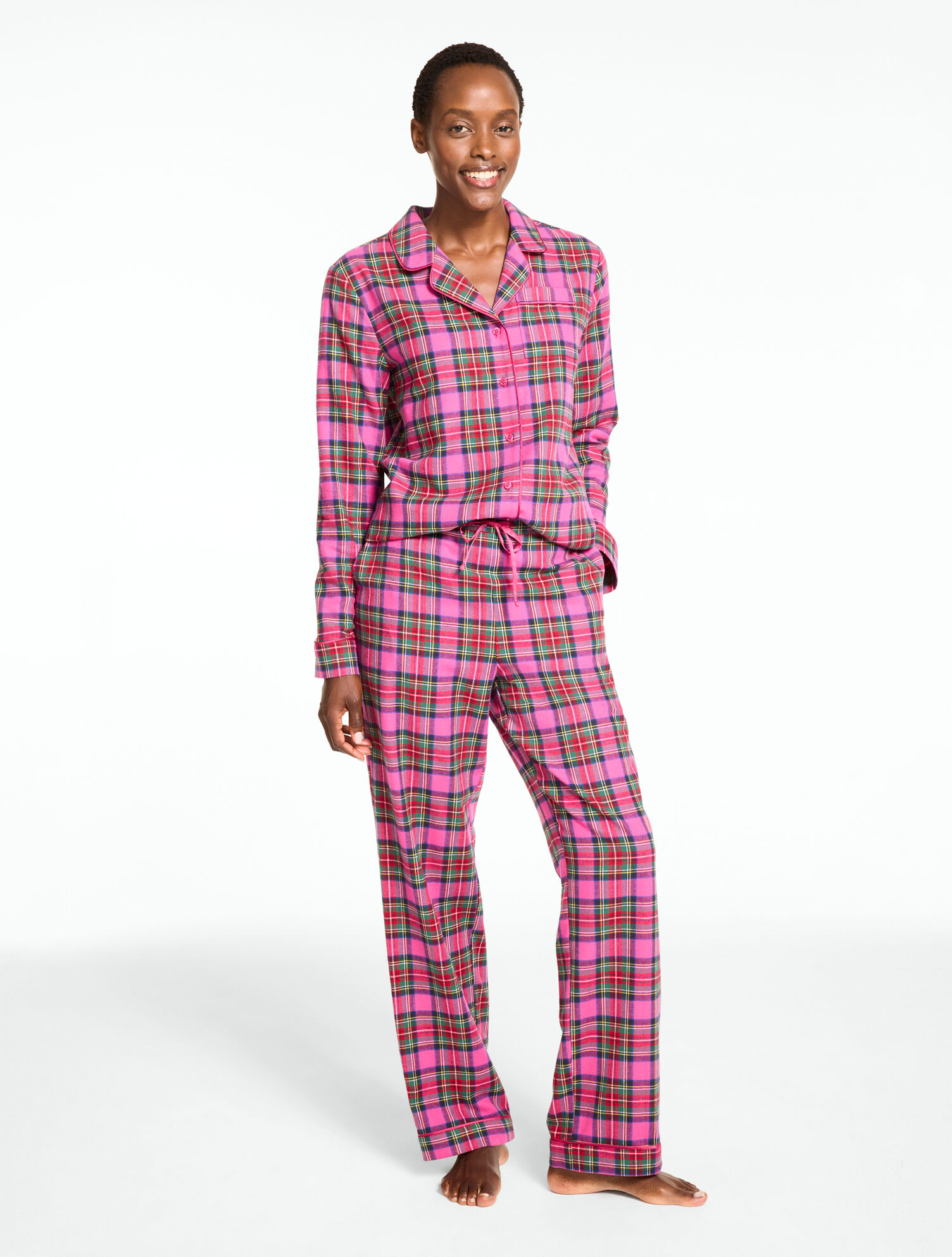 Cotton Flannel Pajama Set - Graceful Plaid