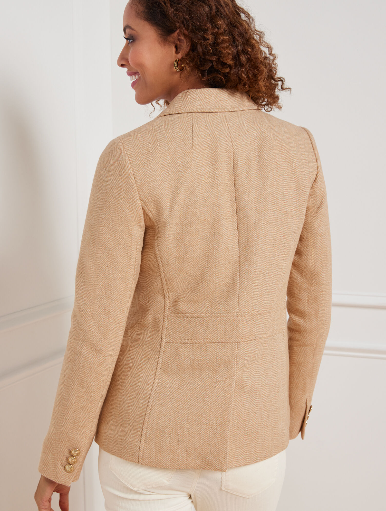 Wide Herringbone Classic Shetland Blazer | Talbots