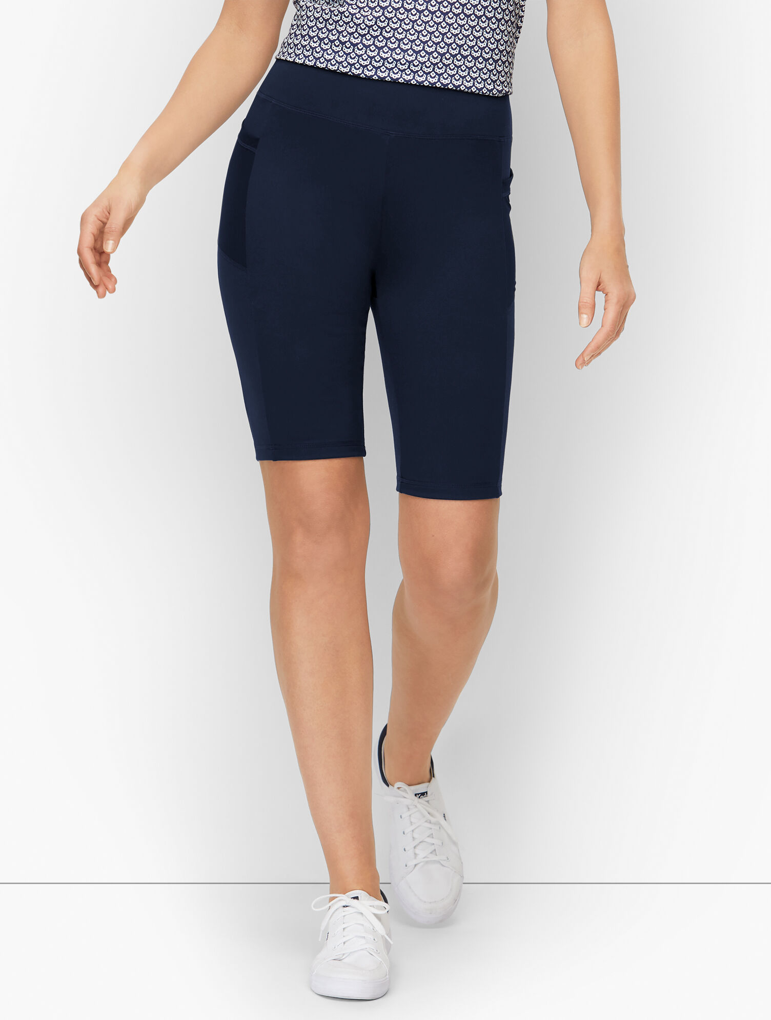 On the Move Mesh Detail Bike Shorts