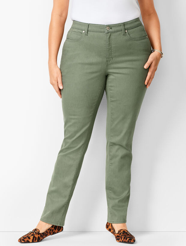 Plus Size High-Waist Straight-Leg Jeans