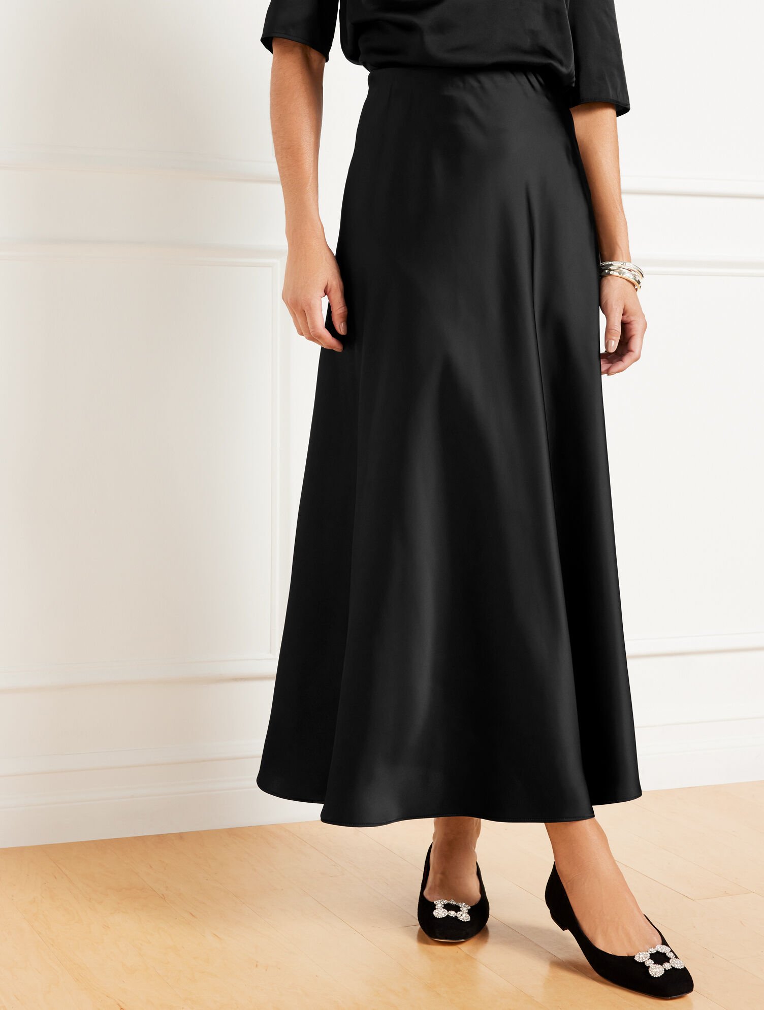 Satin Maxi Slip Skirt Talbots