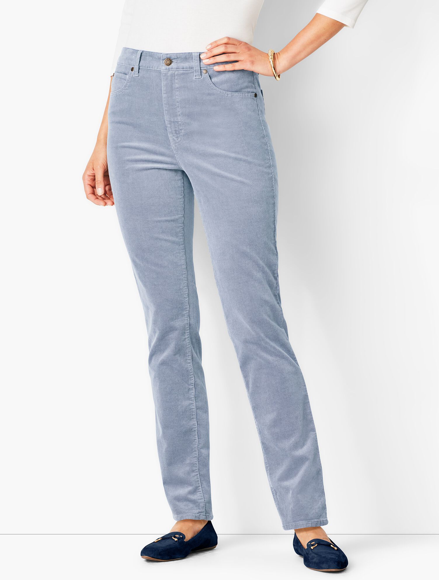 High-Rise Straight-Leg Cords | Talbots