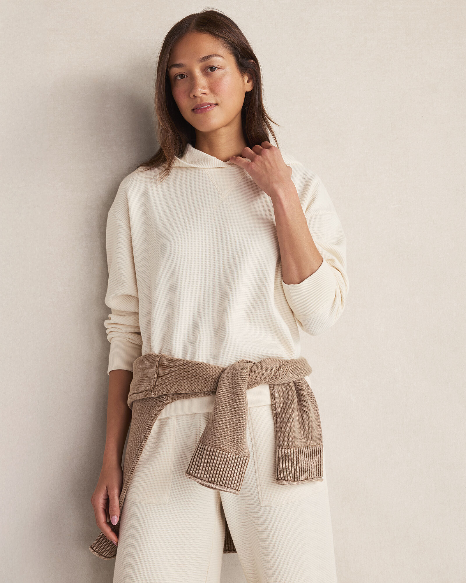 Organic Cotton Waffle Hoodie