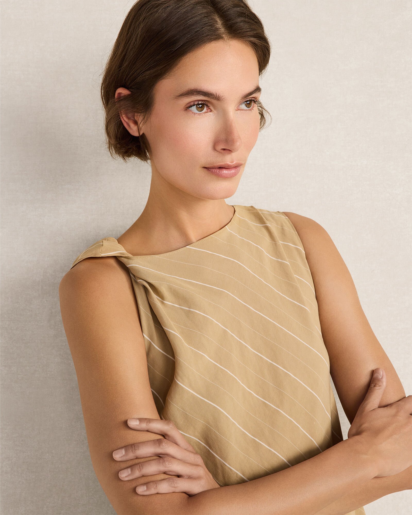 Silky Linen Blend Maxi Dress