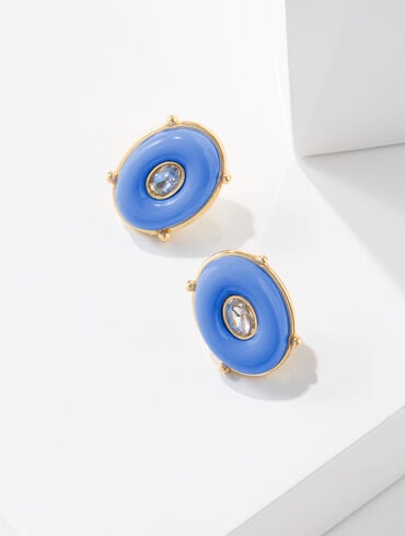 Cory Button Stud Earrings