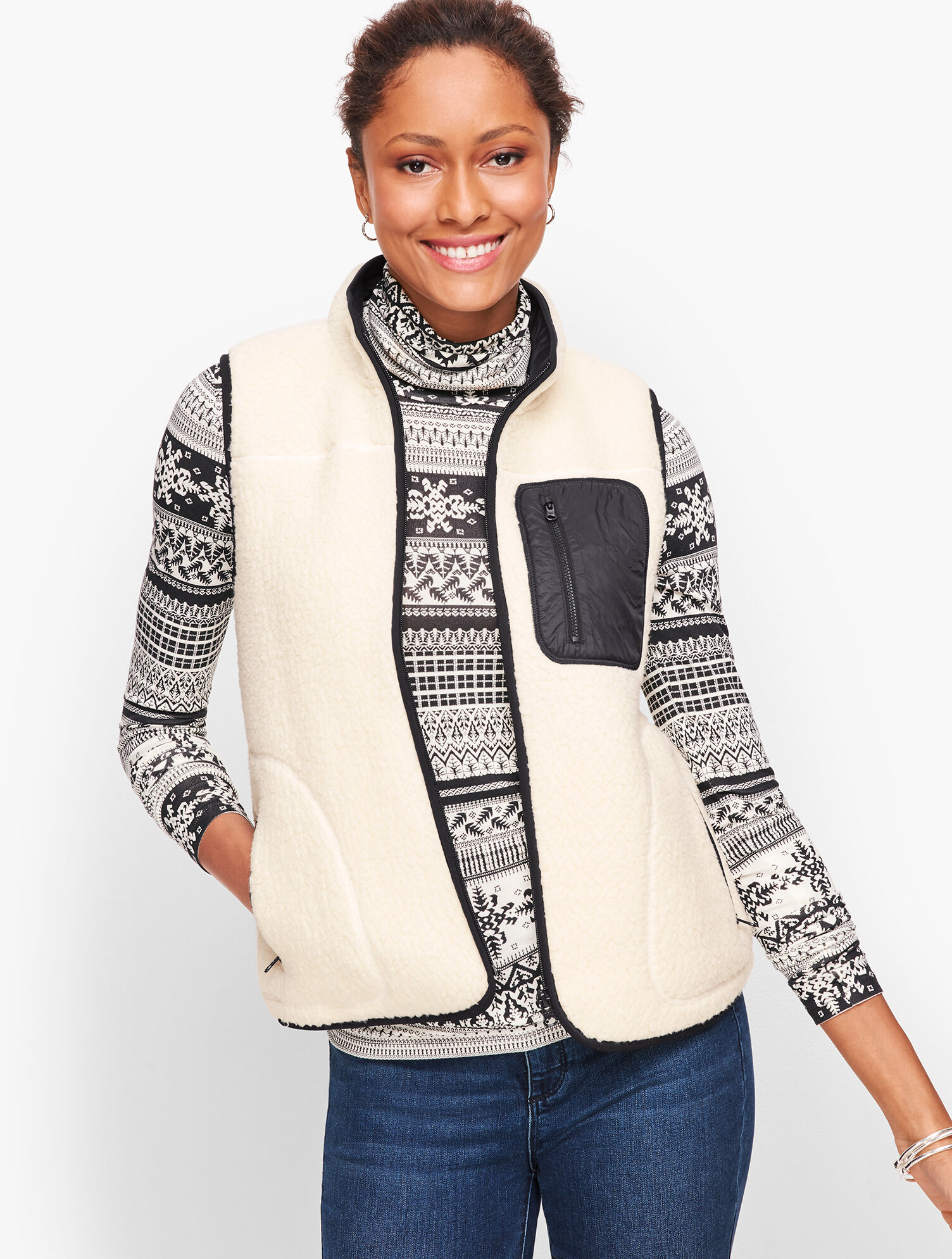 Sherpa Fleece Vest | Talbots