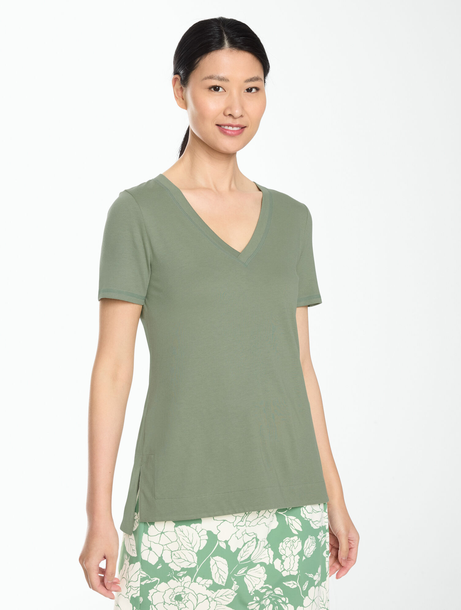 Supersoft Jersey Short Sleeve V-Neck Tee