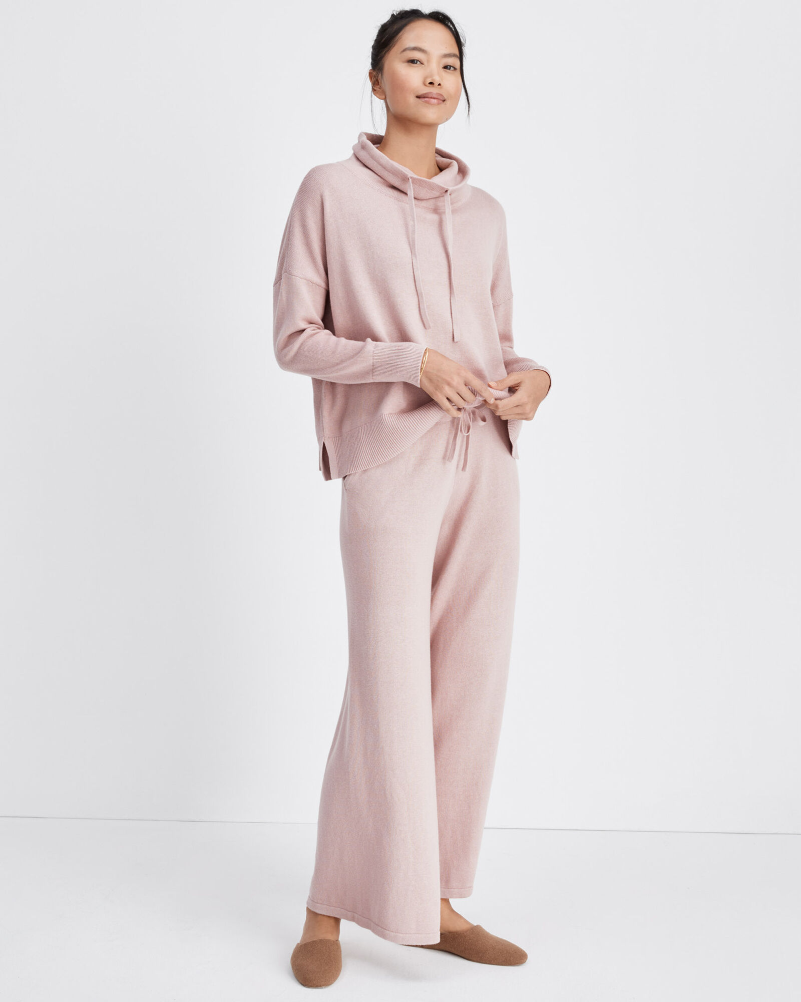 Cotton Cashmere Wide Leg Pants | Haven Well Within