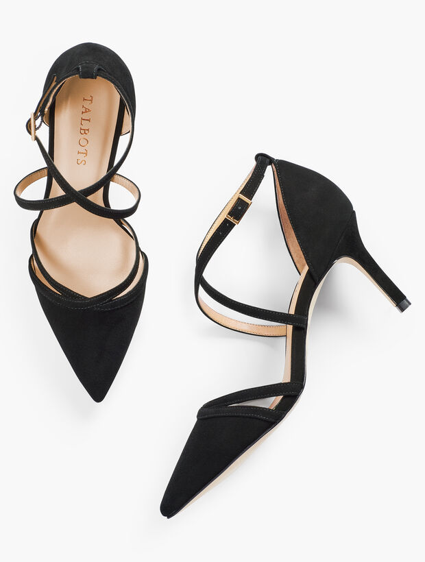 Erica Strappy Pumps - Suede