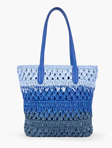 Ombr&eacute; Straw Tote