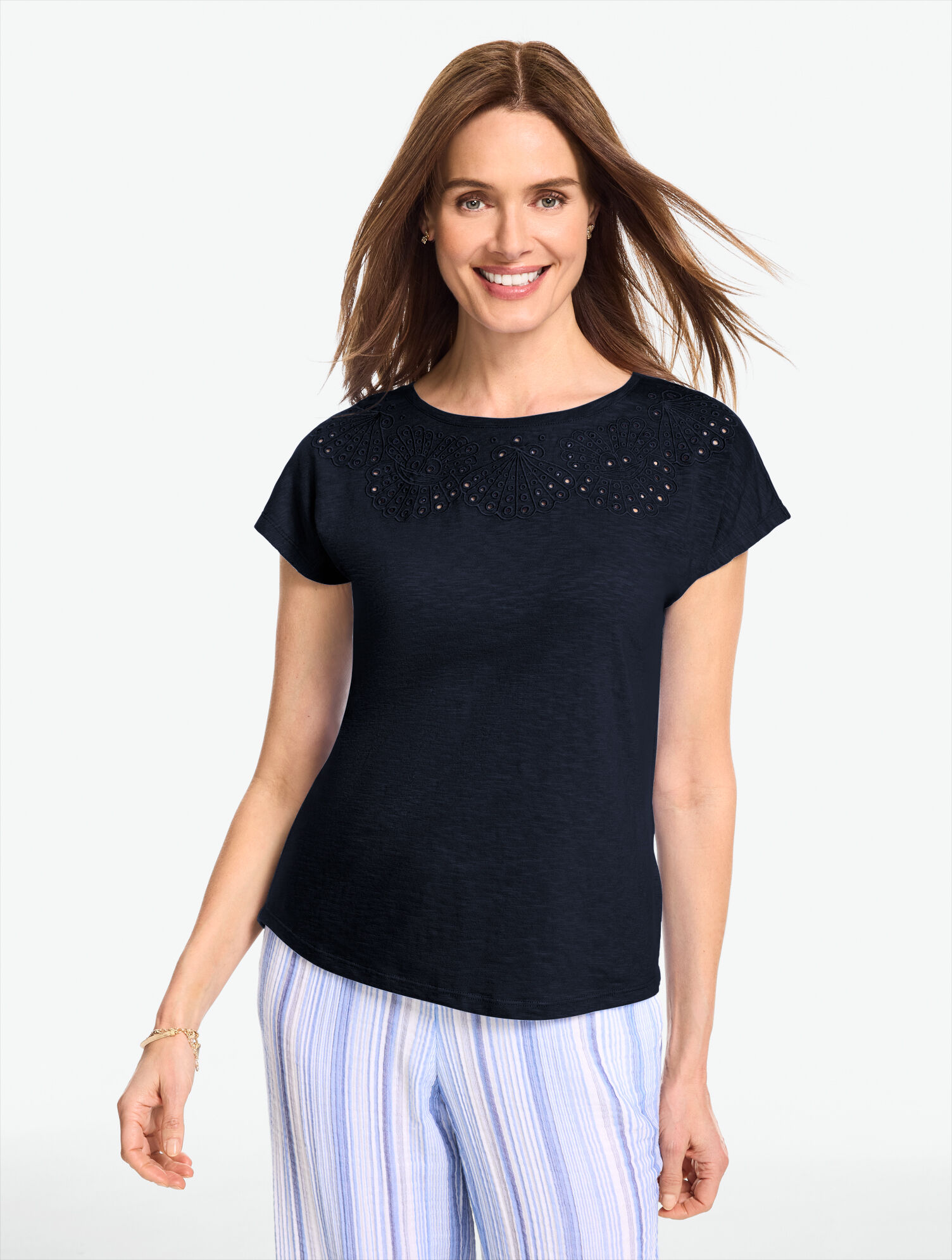 Eyelet Seashell Top